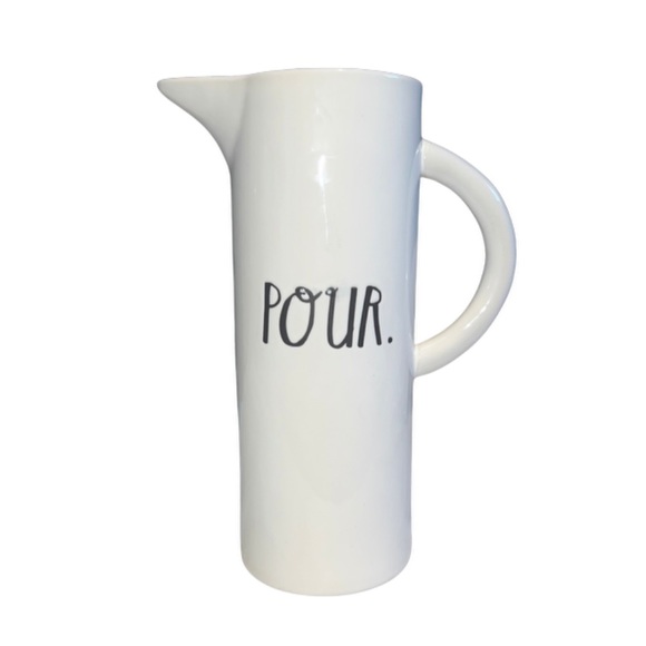 Rae Dunn Other - Rae Dunn Boutique Stem Print POUR Pitcher 9" Tall Magenta Farmhouse